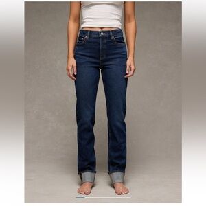 American Eagle Outfitters Dark Blue Straight Leg Jeans